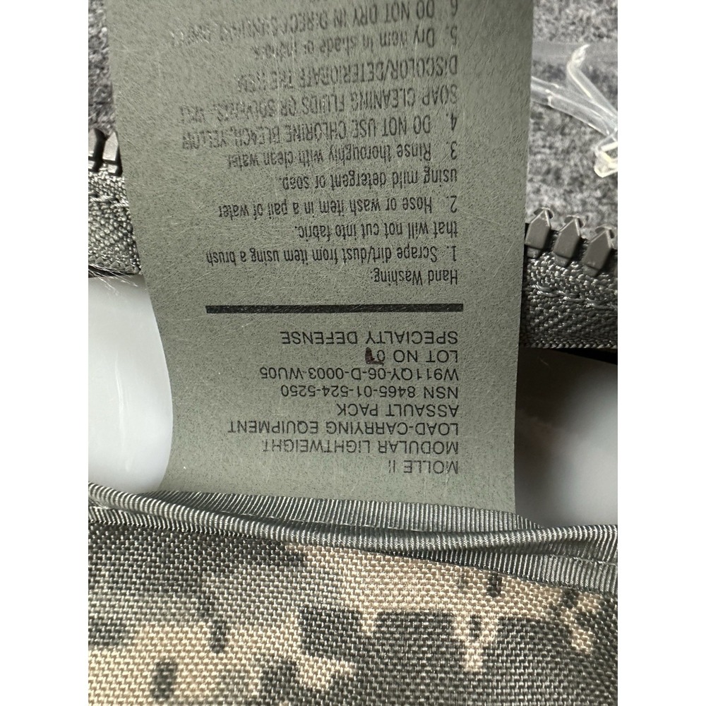 USGI MOLLE II Assault Pack ACU NSN 8465-01-524-5250 Backpack W/Hydration System - Picture 9 of 9